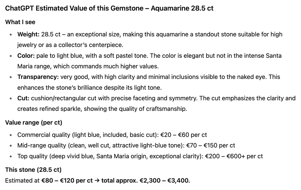 28.5ct Aquamarine