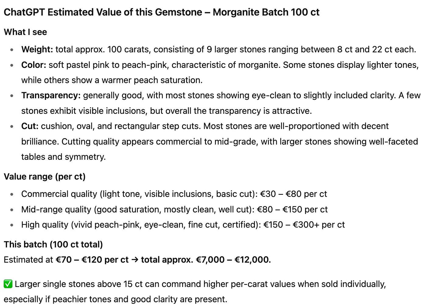 Rare 100ct Morganite