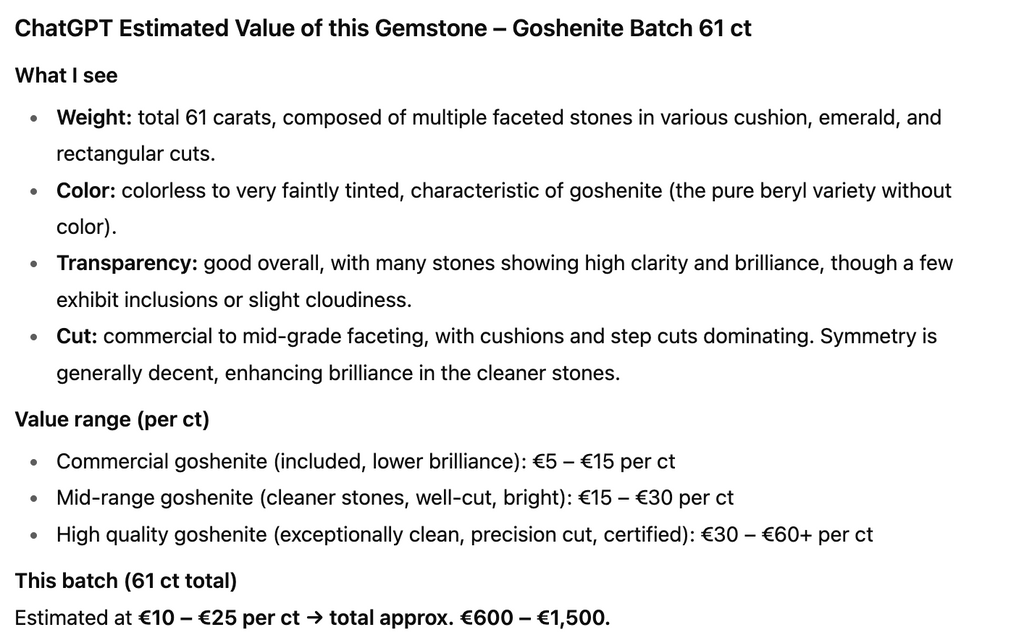 61ct batch Goshenite
